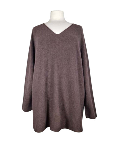 Pullover V-Ausschnitt Lang Pullover Kolibri Ulm Braun Einheitsgröße 