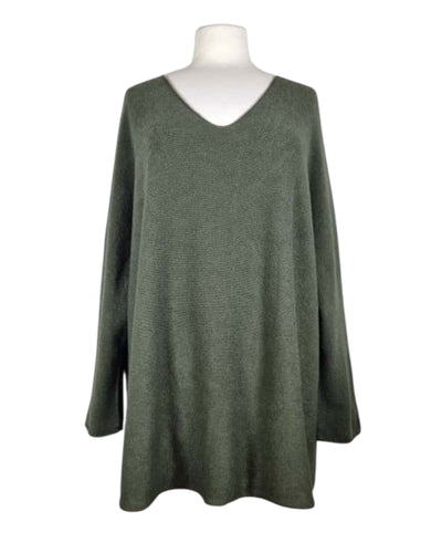 Pullover V-Ausschnitt Lang Pullover Kolibri Ulm Khaki Einheitsgröße 