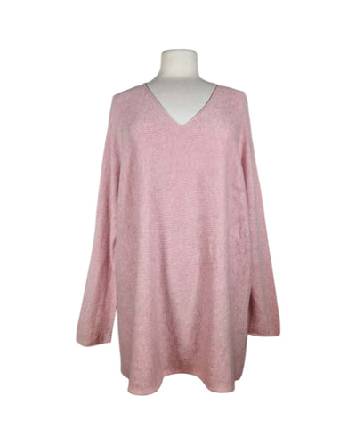 Pullover V-Ausschnitt Lang Pullover Kolibri Ulm Rosa Einheitsgröße 