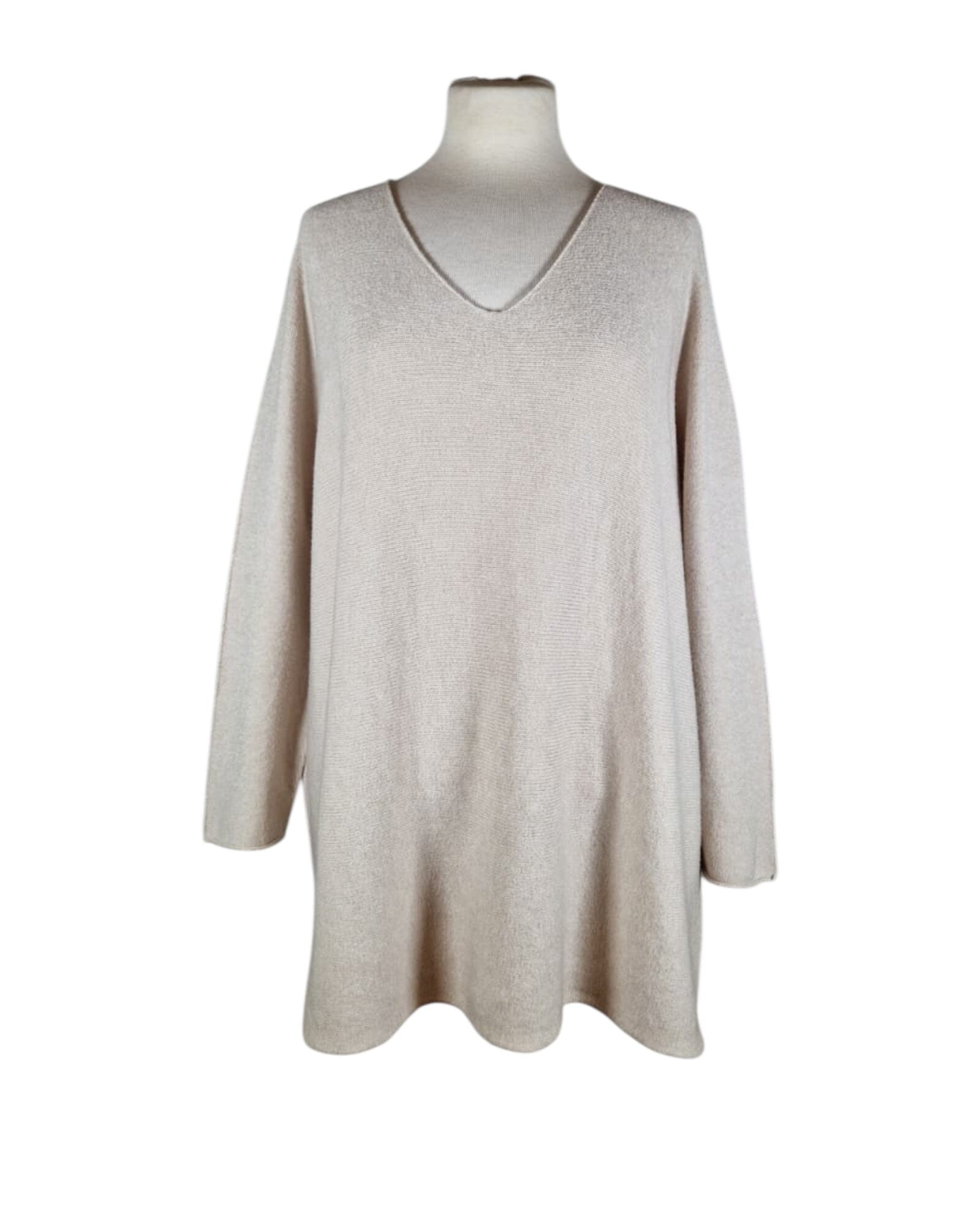 Pullover V-Ausschnitt Lang Pullover Kolibri Ulm Vanillepudding Einheitsgröße 