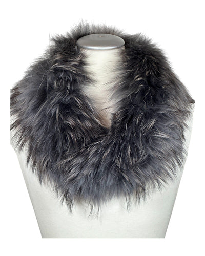 Raccoon Collar Fellkragen Funk 480 Dunkelgrau ca. 76cm 