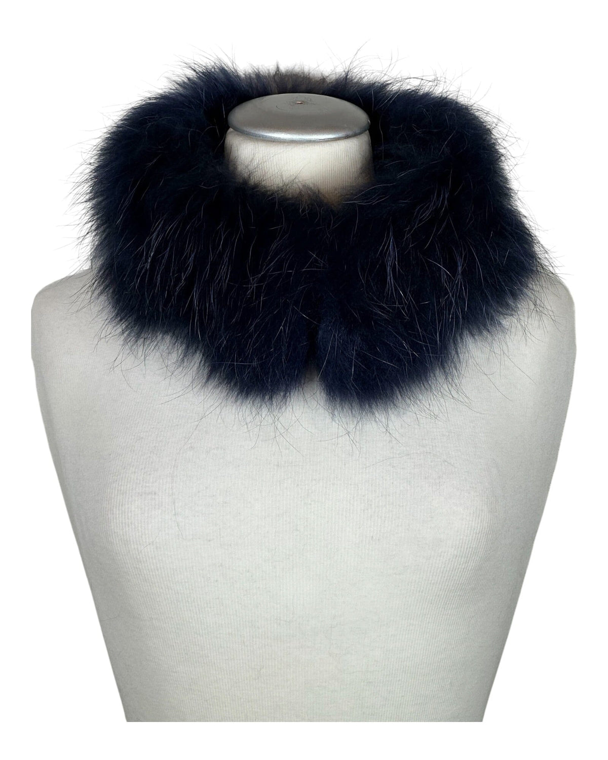Raccoon Collar Fellkragen Funk 589 Maritim Blue 47 x 3,5 cm 