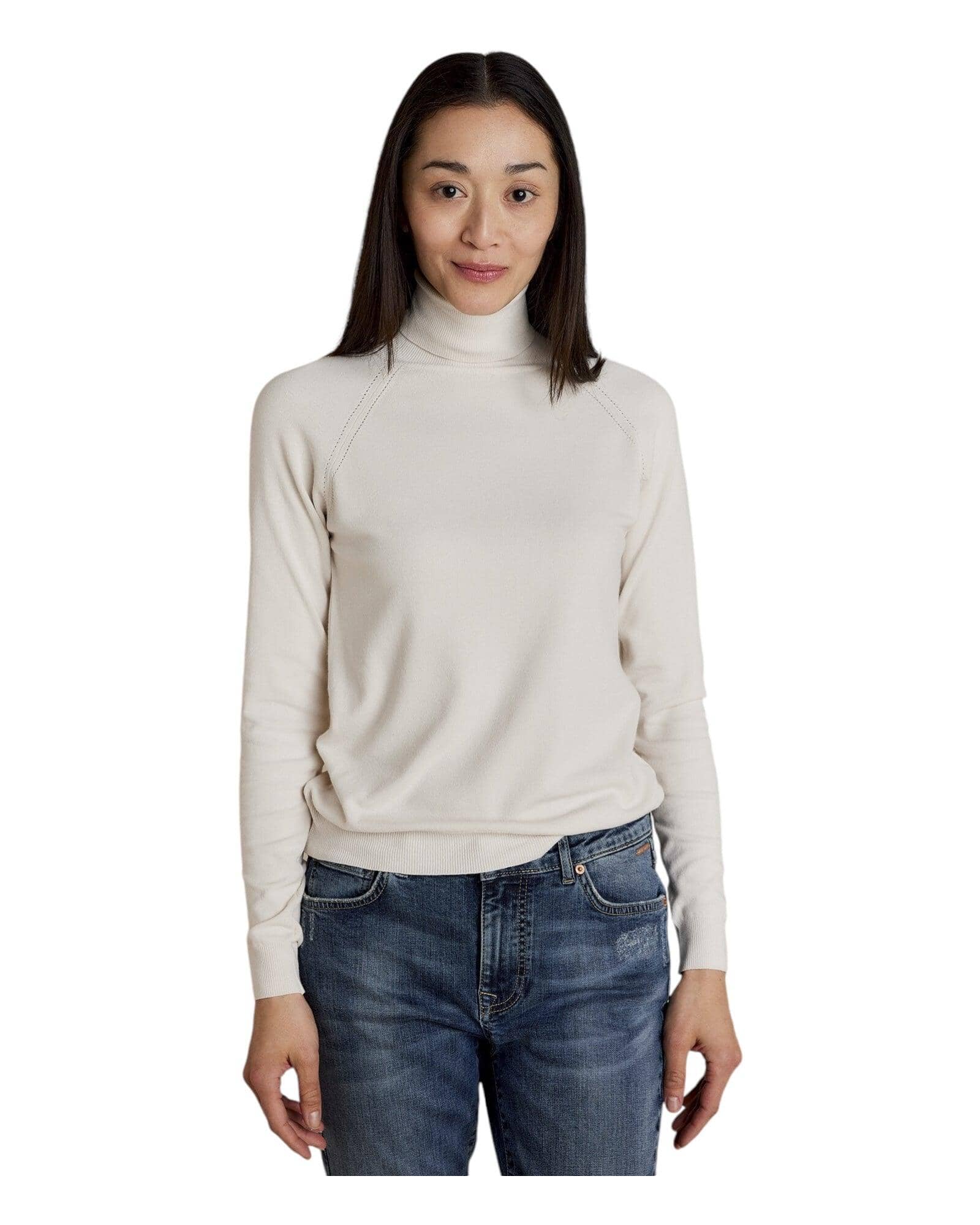 Rollkragenpullover Pullover Summum Woman 122 Ivory S 