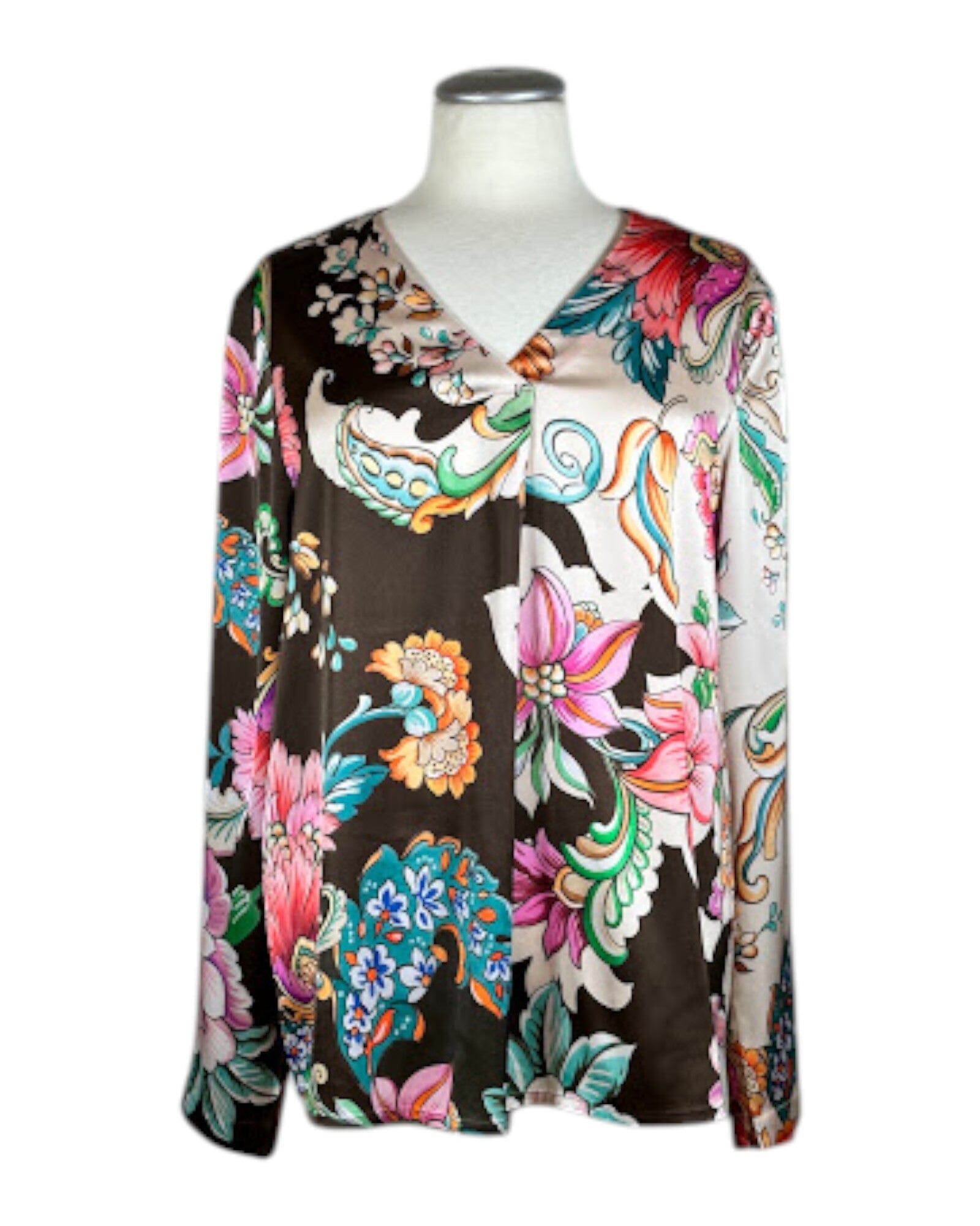 Satinbluse MONA Bluse Grace 126 Brown S 