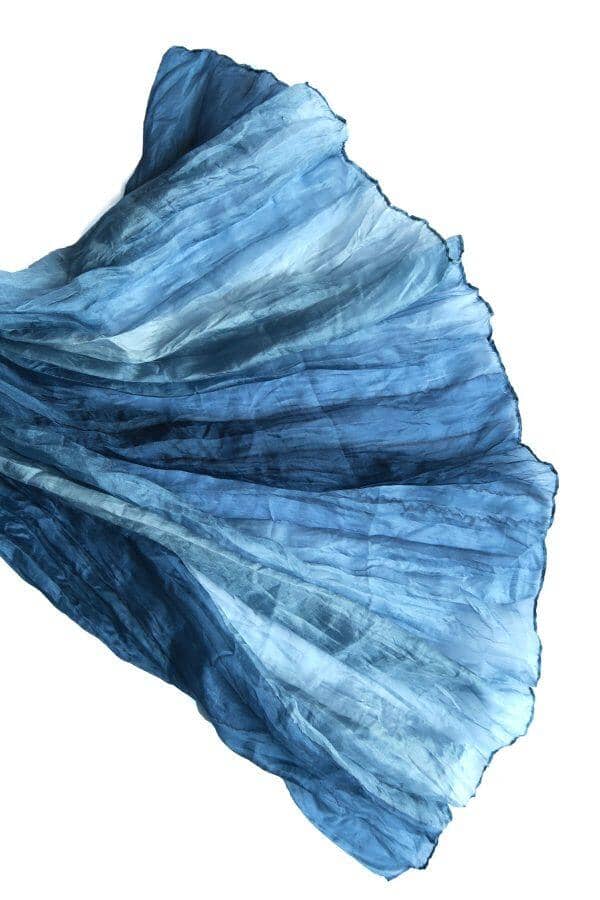 Schal Seidentuch Salto 123Hell-Dunkelblau 100x180cm 