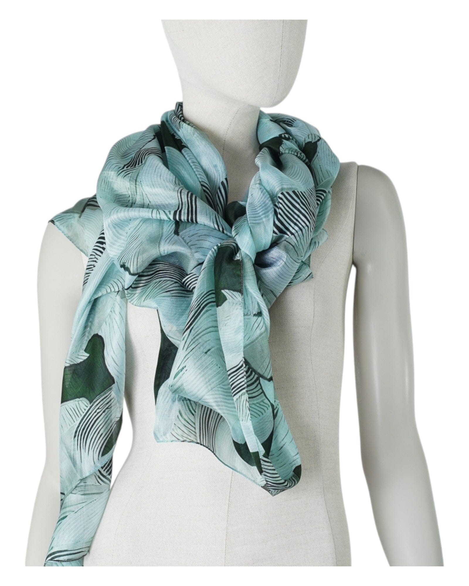 Seidenschal Seidentuch Ahmaddy Waveart 100x190 cm 