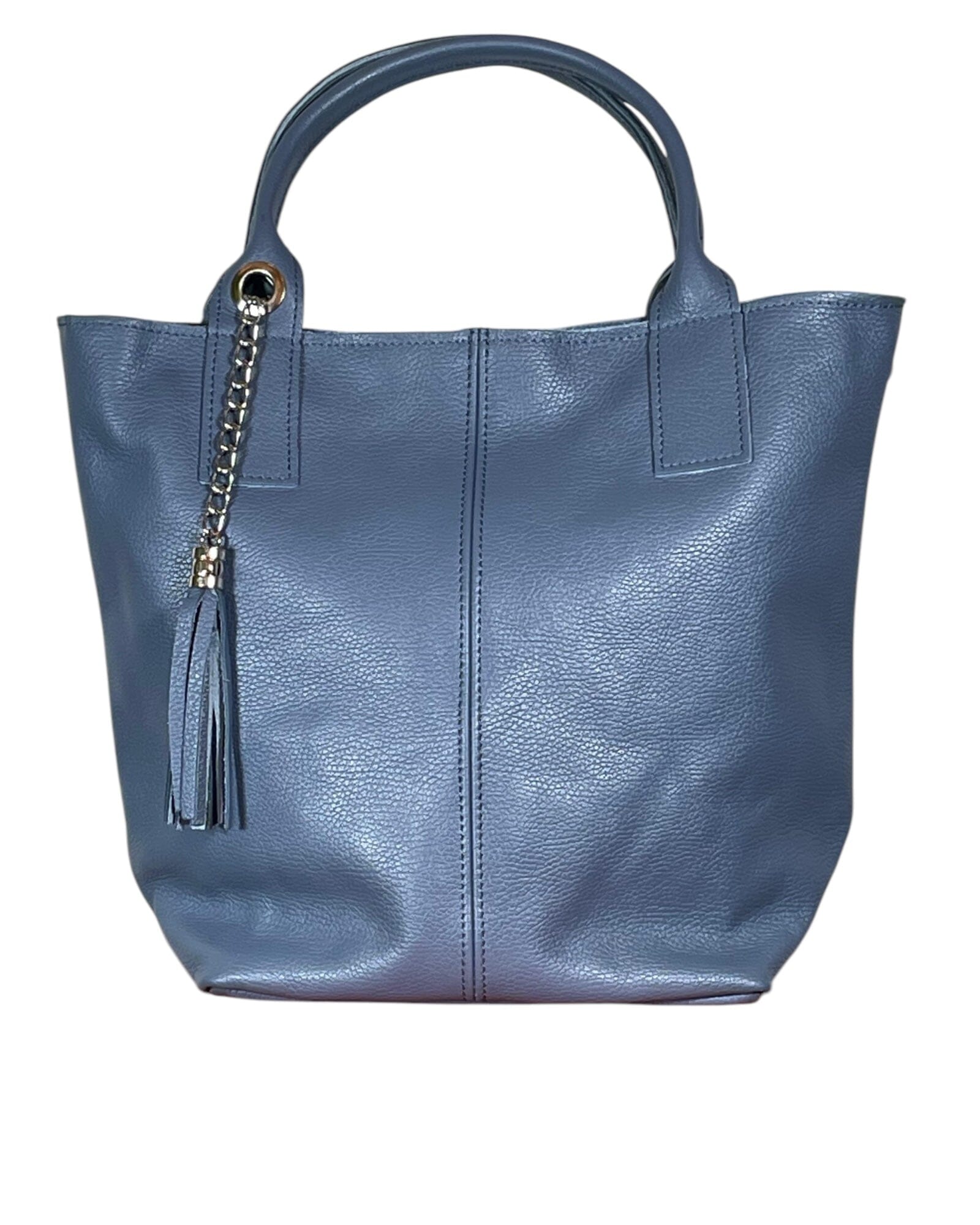 Shoppingbag Leder Tasche Kolibri Ulm Jeans ca. 42x35cm 