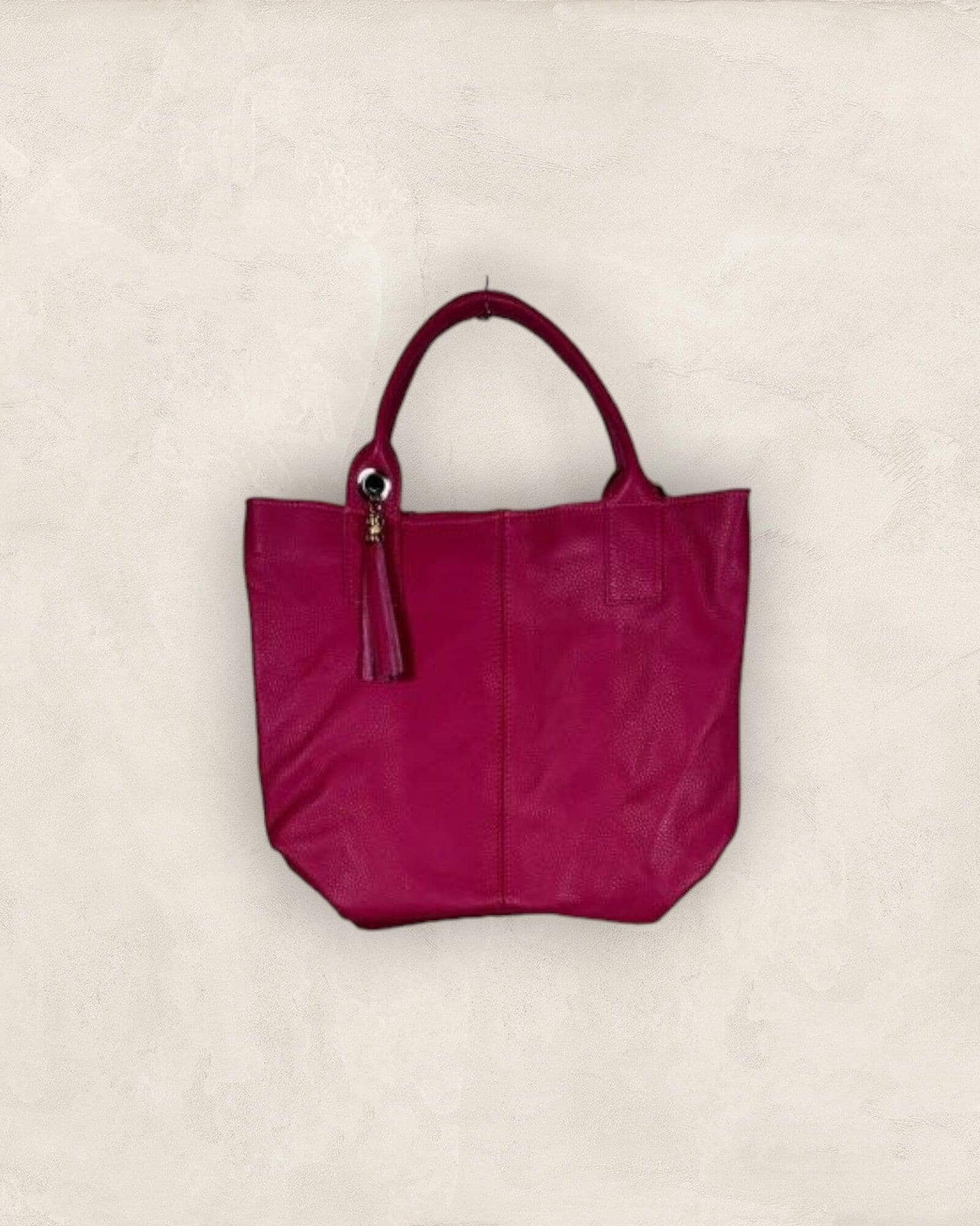 Shoppingbag Leder Tasche Kolibri Ulm Pink ca. 42x35cm 