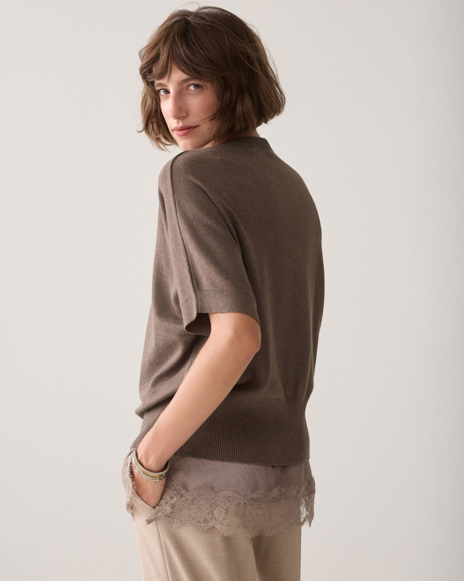 Short Sleeve Shirt Summum Woman 