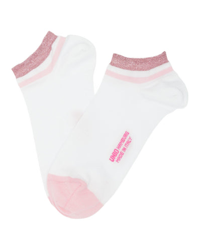 Shorty Glitzi Socken UNIO 01 White-Rose Glitzi 36-38 