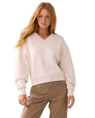 Soft V-Neck Sweatshirt Summum Woman 