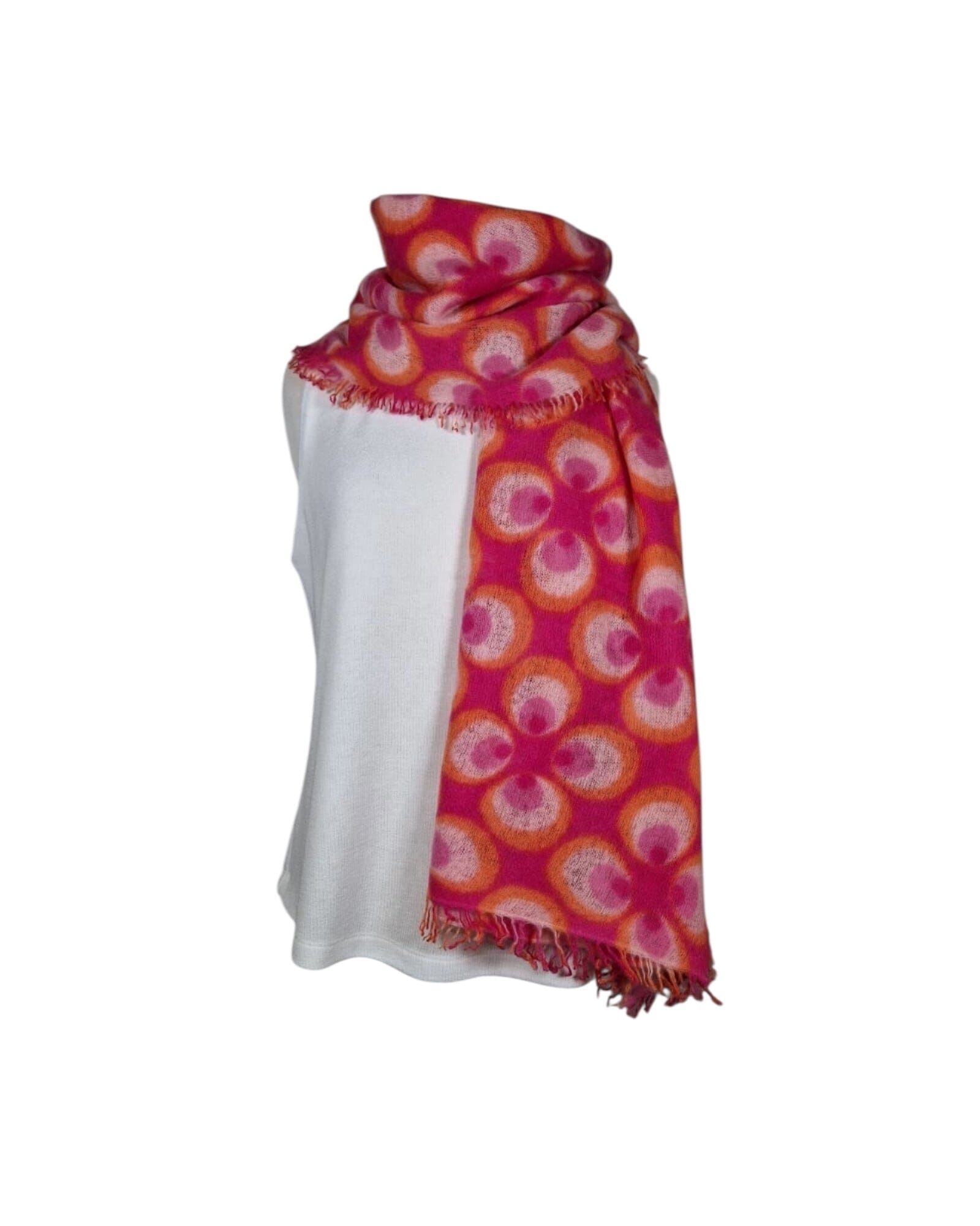 Solis Kaschmirschal Mala Alisha Pink/Orange 85x195cm 