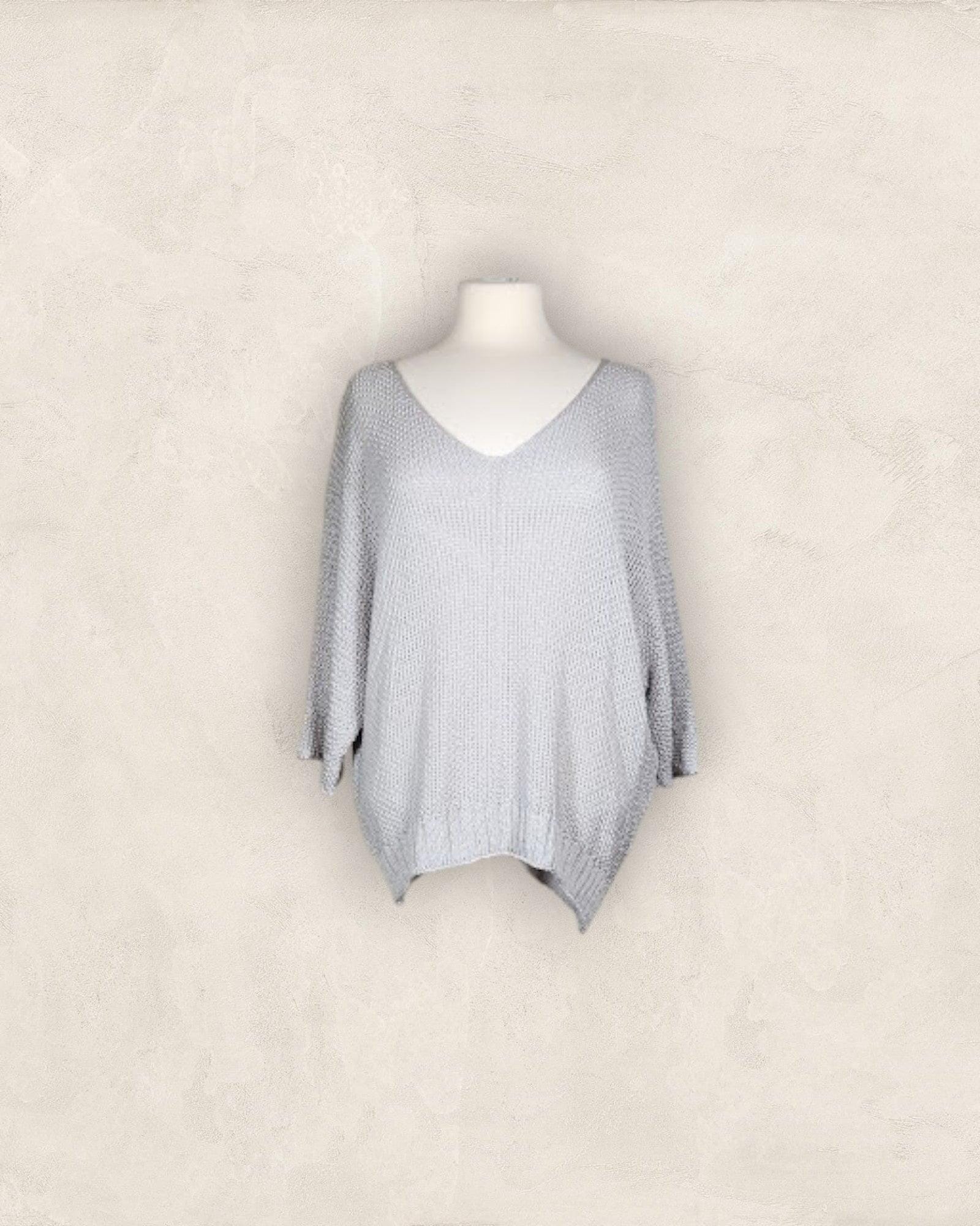 Sommer Pulli Pullover Kolibri Ulm Hellgrau Einheitsgröße 