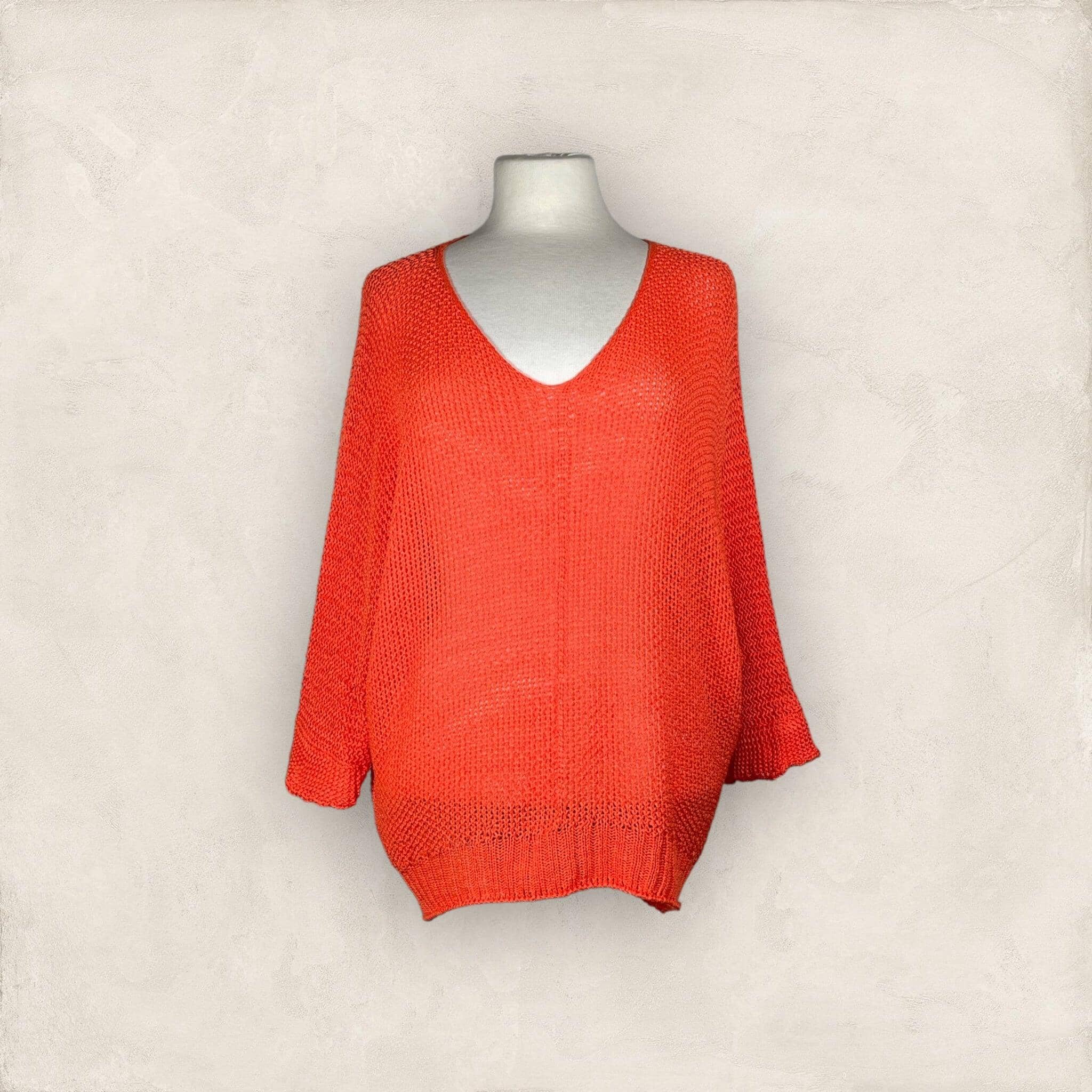 Sommer Pulli Pullover Kolibri Ulm Orange Einheitsgröße 