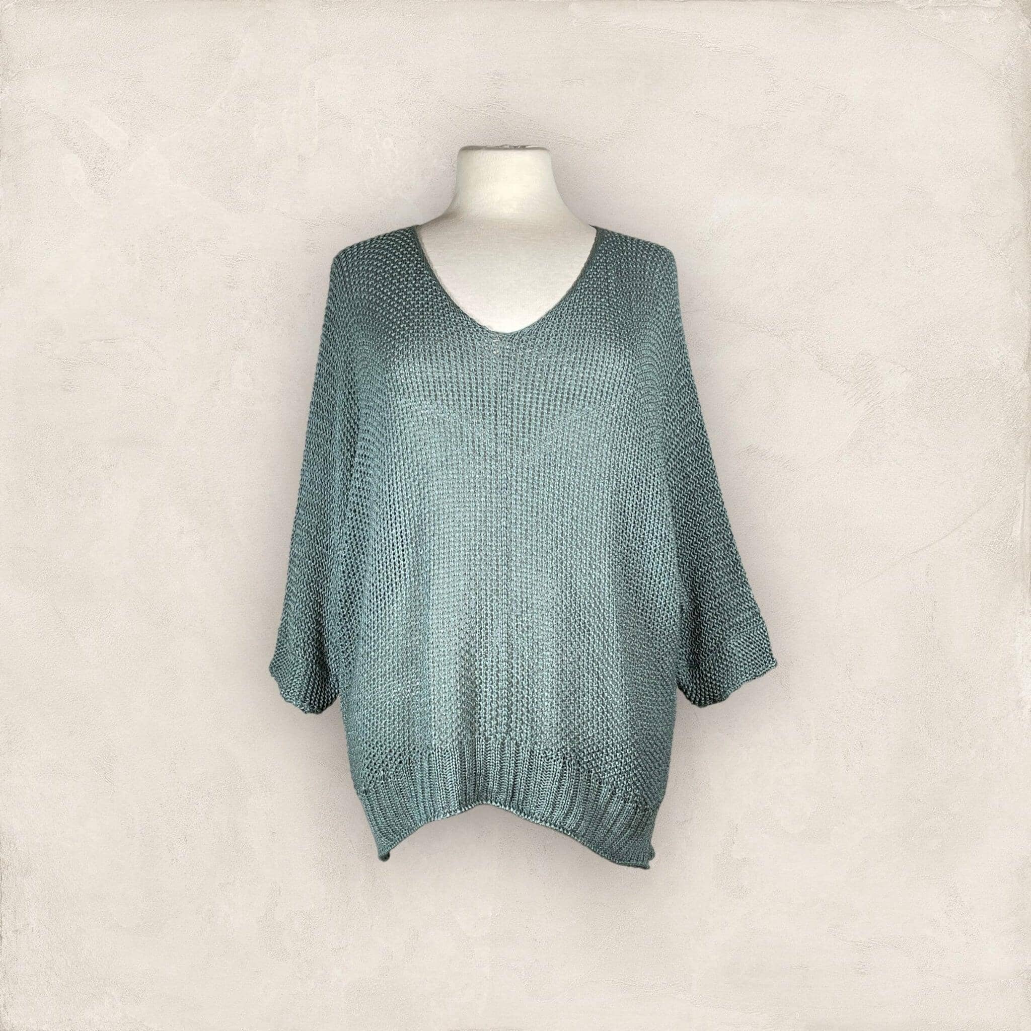 Sommer Pulli Pullover Kolibri Ulm Salbei Einheitsgröße 