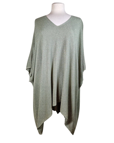 Sommerponcho Poncho Kolibri Ulm Verde Militare-12A Einheitsgröße 