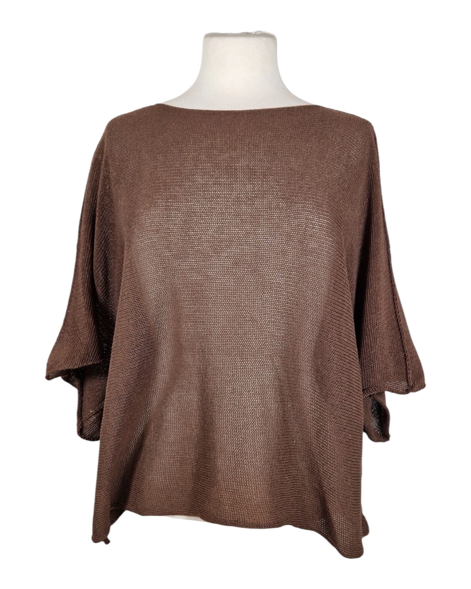 Sommerpullover Kurzarm Pullover Kolibri Ulm Braun Einheitsgröße 