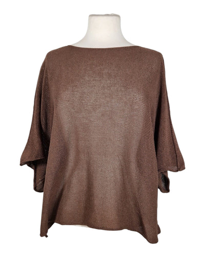 Sommerpullover Kurzarm Pullover Kolibri Ulm Braun Einheitsgröße 