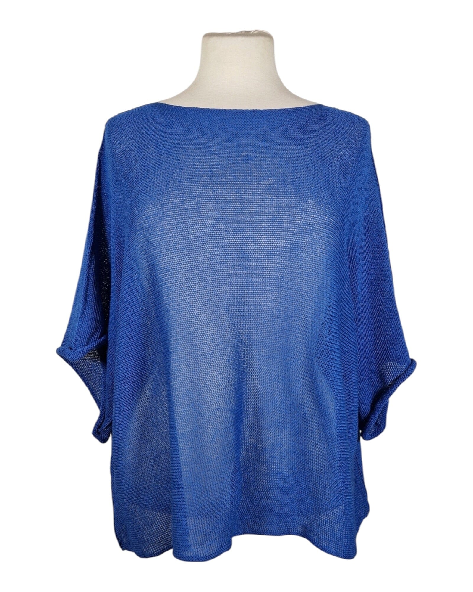Sommerpullover Kurzarm Pullover Kolibri Ulm Royalblau Einheitsgröße 