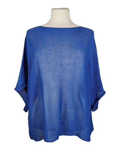 Sommerpullover Kurzarm Pullover Kolibri Ulm Royalblau Einheitsgröße 