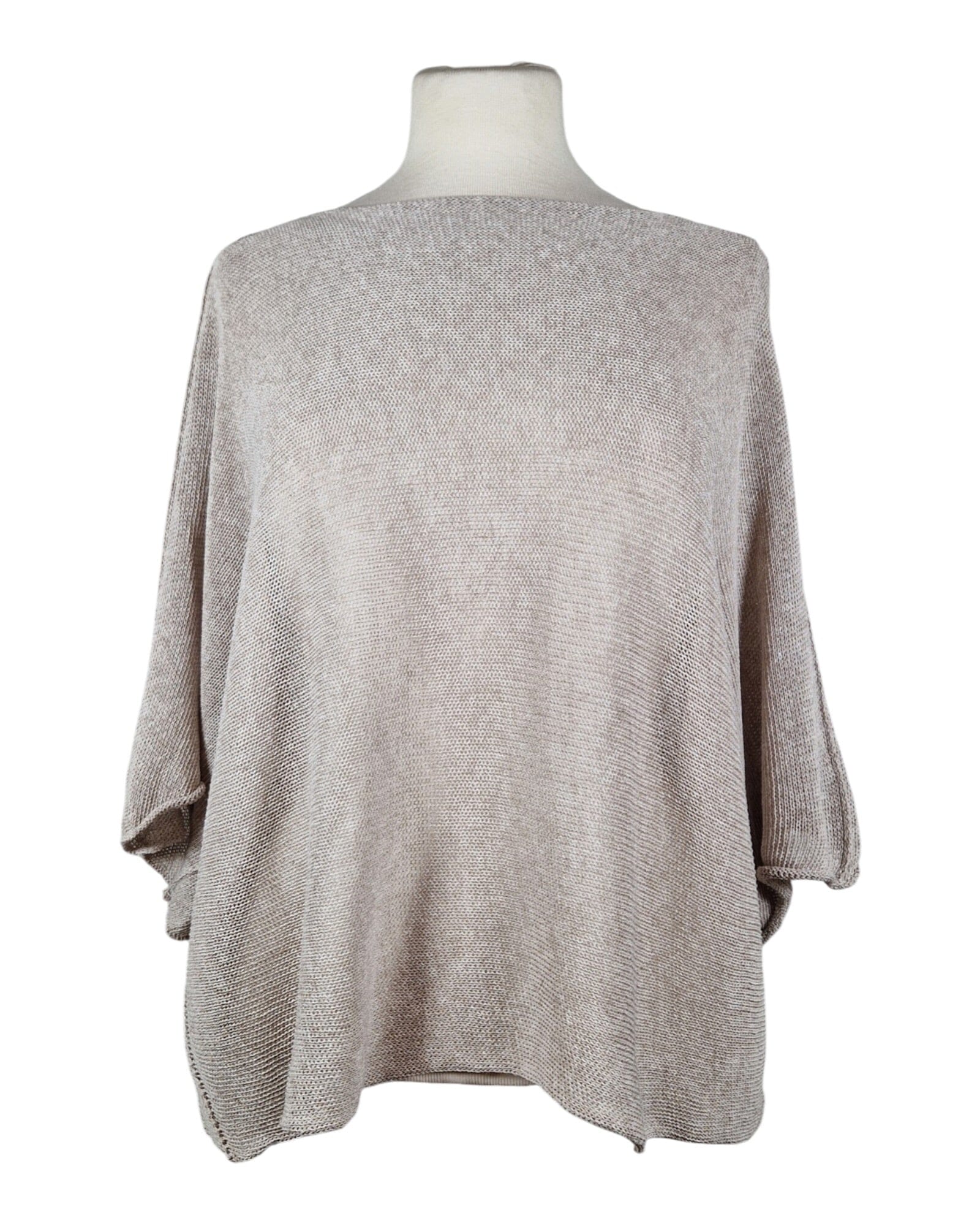 Sommerpullover Kurzarm Pullover Kolibri Ulm Taupe Einheitsgröße 