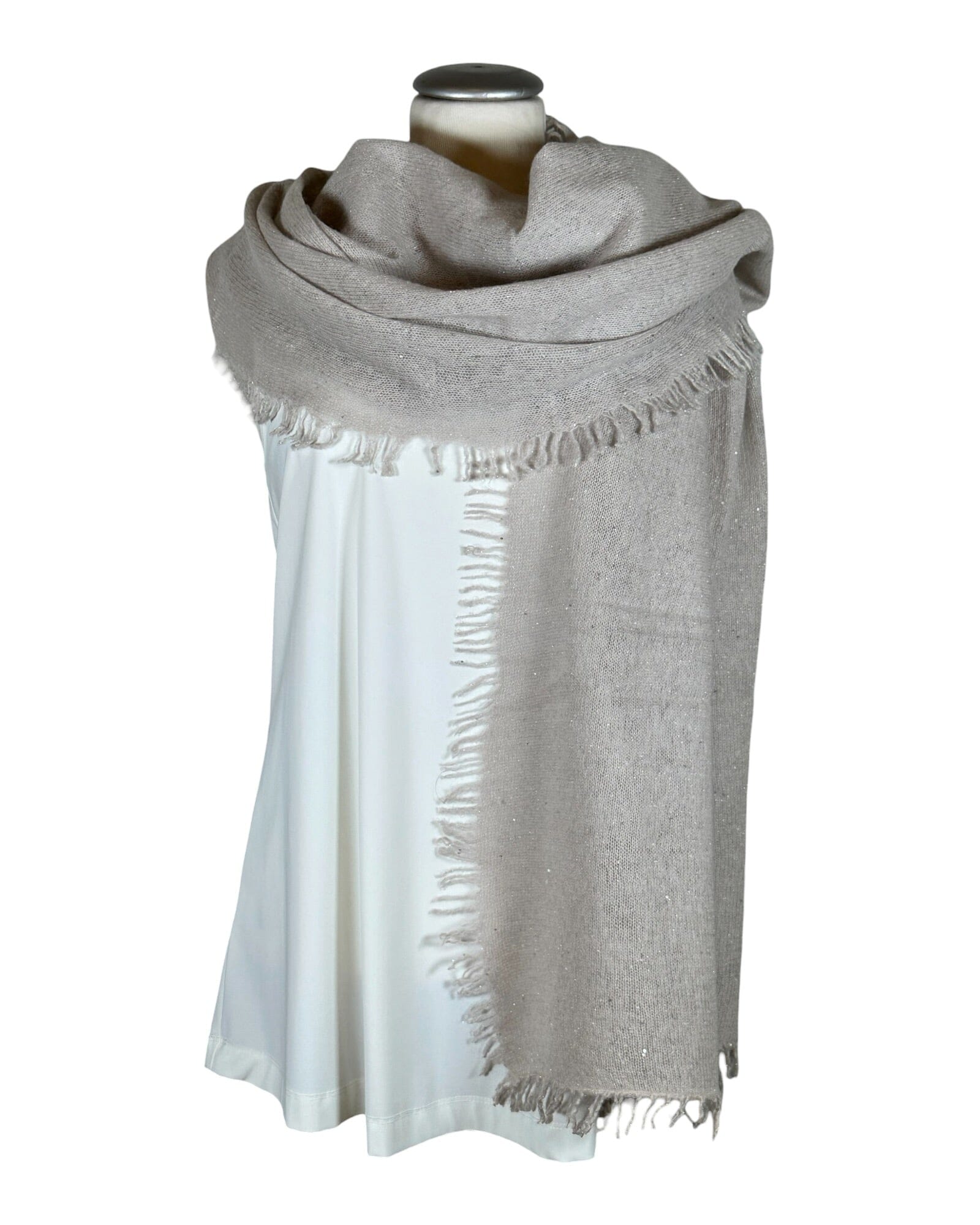 Sparkle Kaschmirschal Mala Alisha Fog 80 x 200 cm 