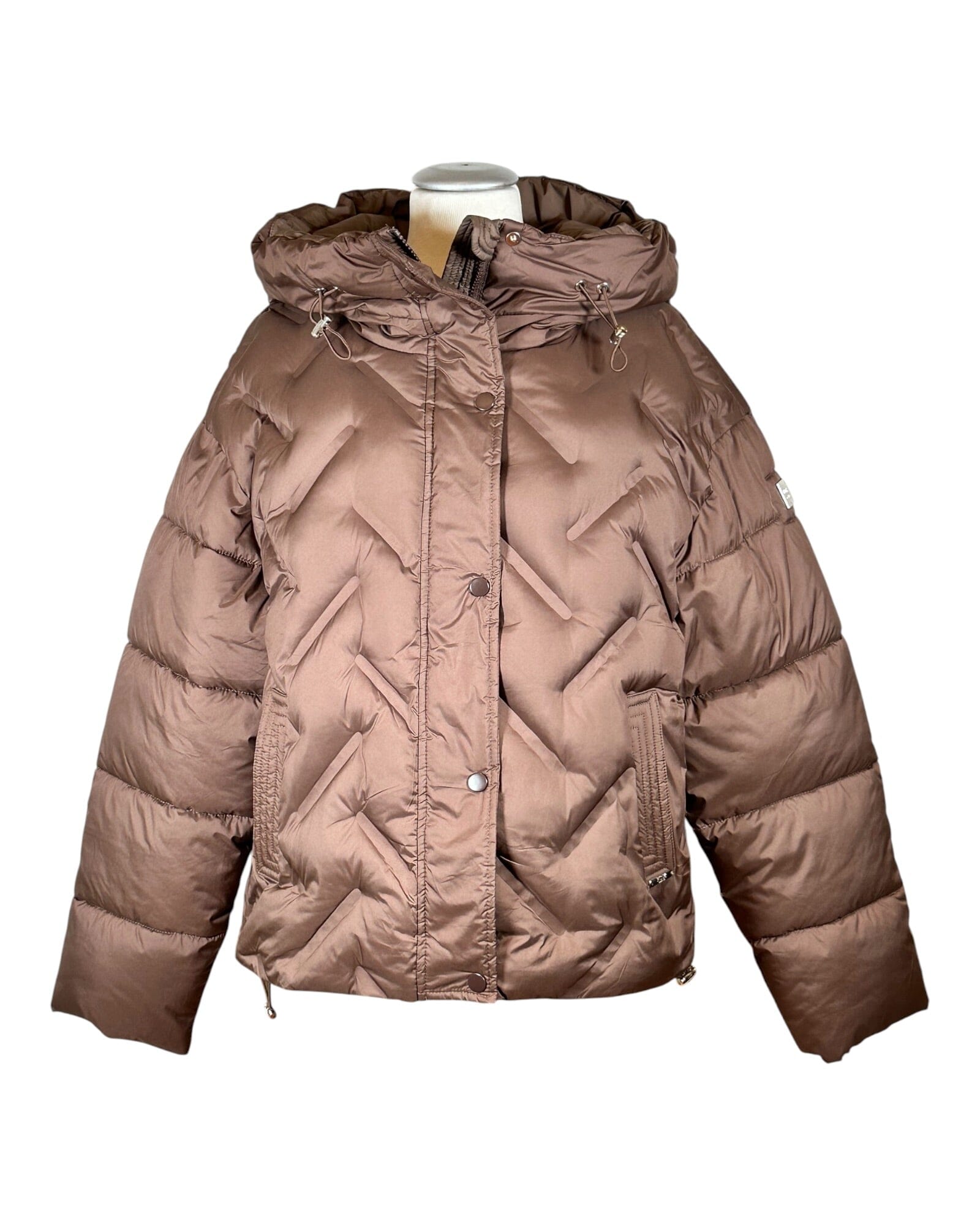 Steppjacke Kurz Jacke Funk 880 Dunkelbraun 36 
