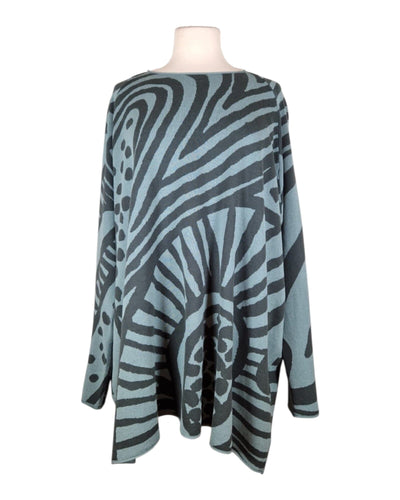 Stricktunika Pullover Rundholz Black Label 423 Tree Jacquard S 