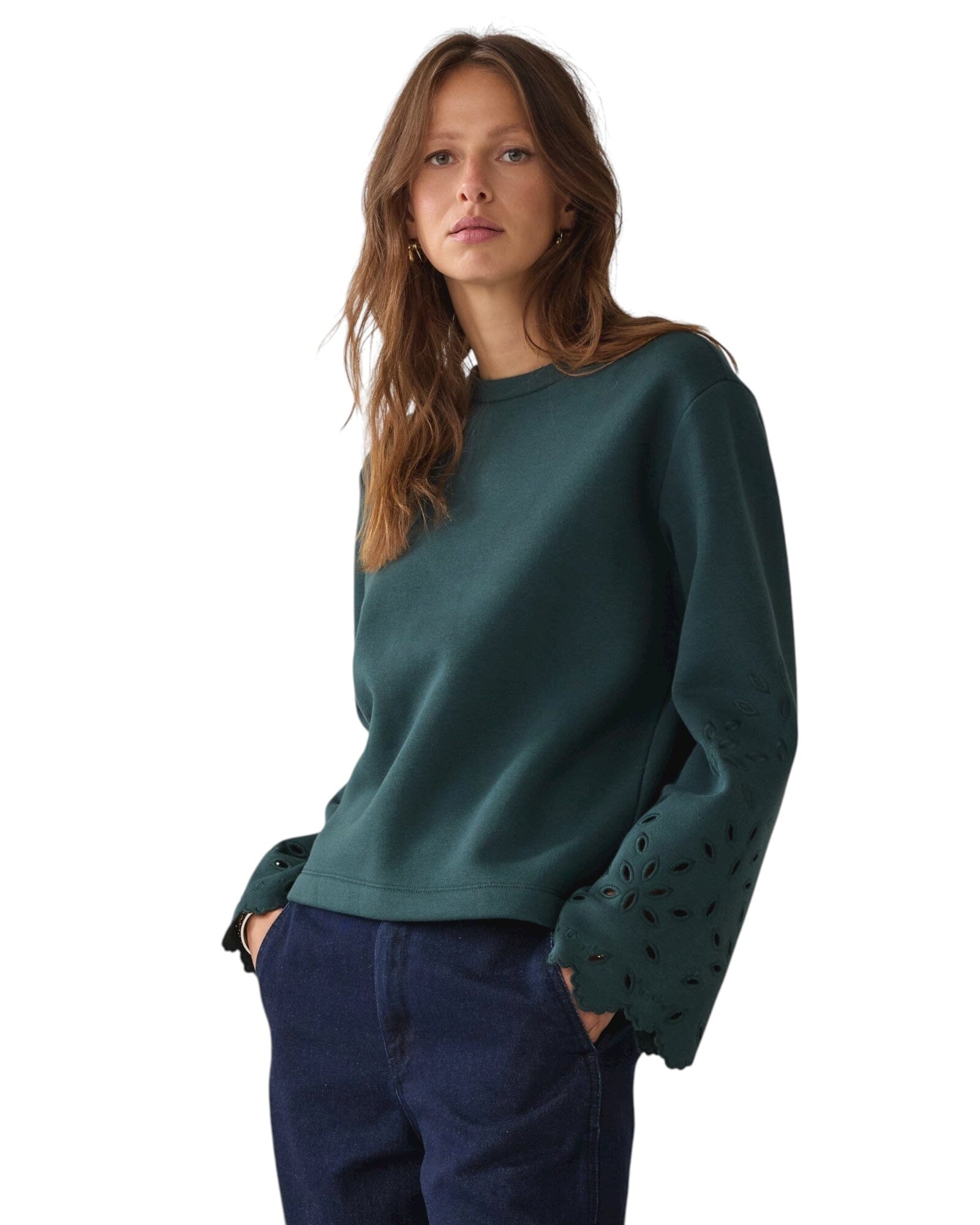 Sweat Embroidered Sweatshirt Summum Woman 