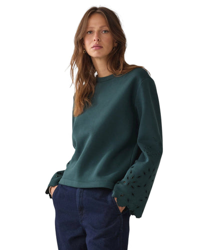 Sweat Embroidered Sweatshirt Summum Woman 