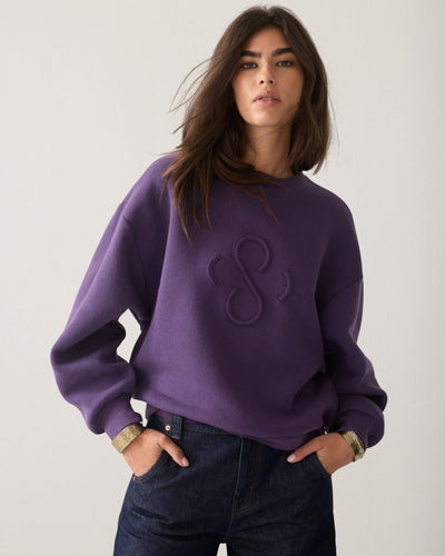 Sweatshirt Ballon Sweatshirt Summum Woman 572 Deep Purple S 