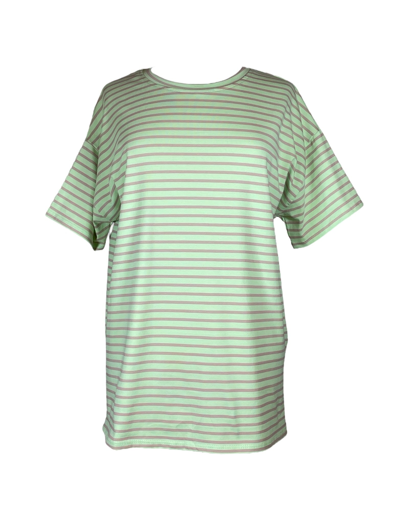 T-Shirt gestreift T-Shirt Kolibri Ulm Grün/Grau Einheitsgröße 