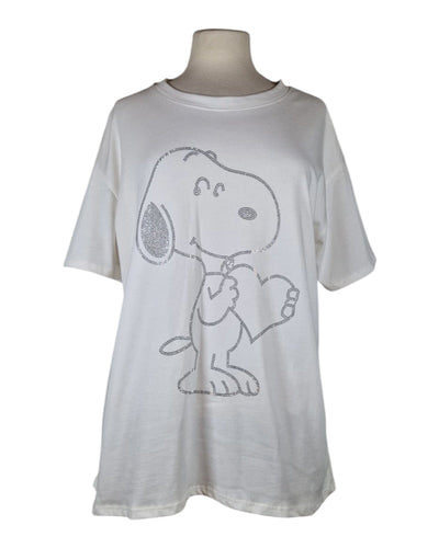 T-Shirt Snoopy Strass T-Shirt Kolibri Ulm White Einheitsgröße 
