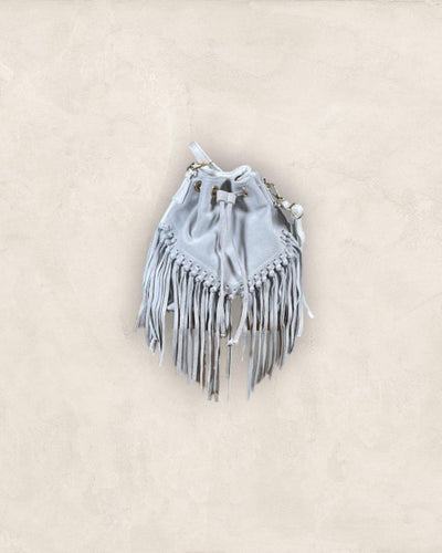 Tasche mit Fransen Tasche Kolibri Ulm Weiß ca. 35cm Breit/28cm Hoch 