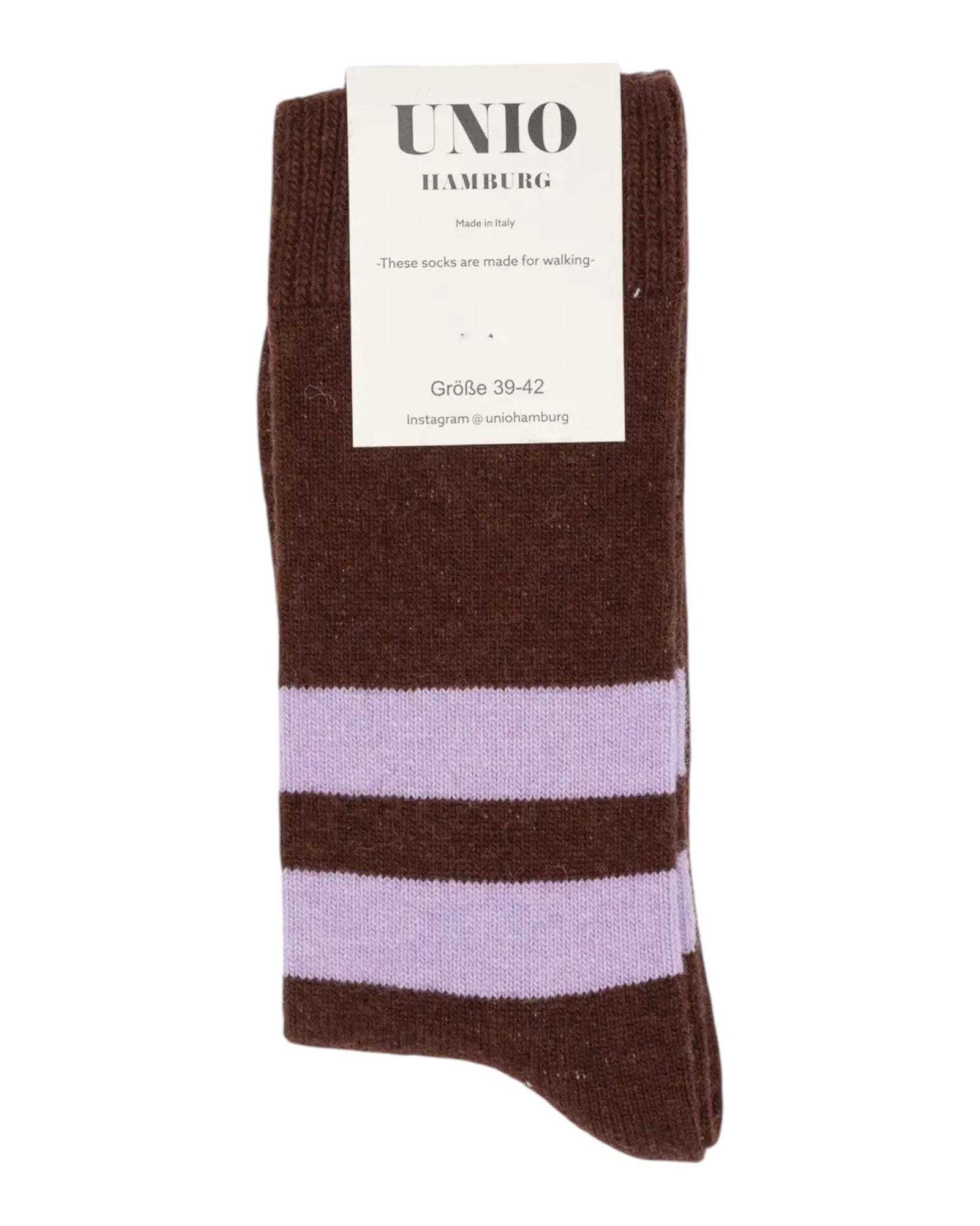 Tennis Cashmere Socken UNIO 09 Brown-Lavender 36-38 