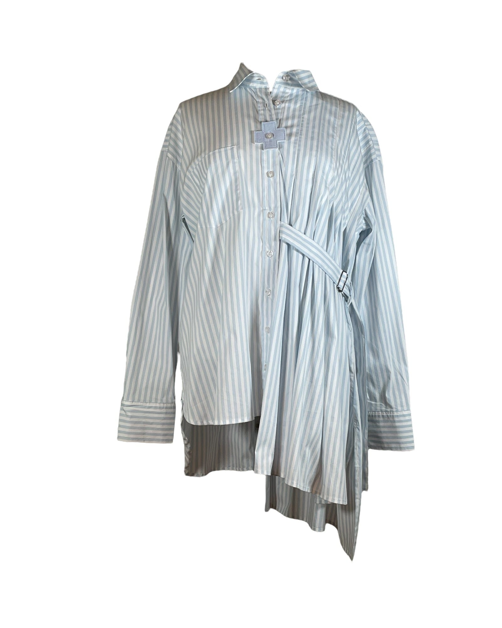The Simple Wrinkle Bluse Plü Blue Stripe S 