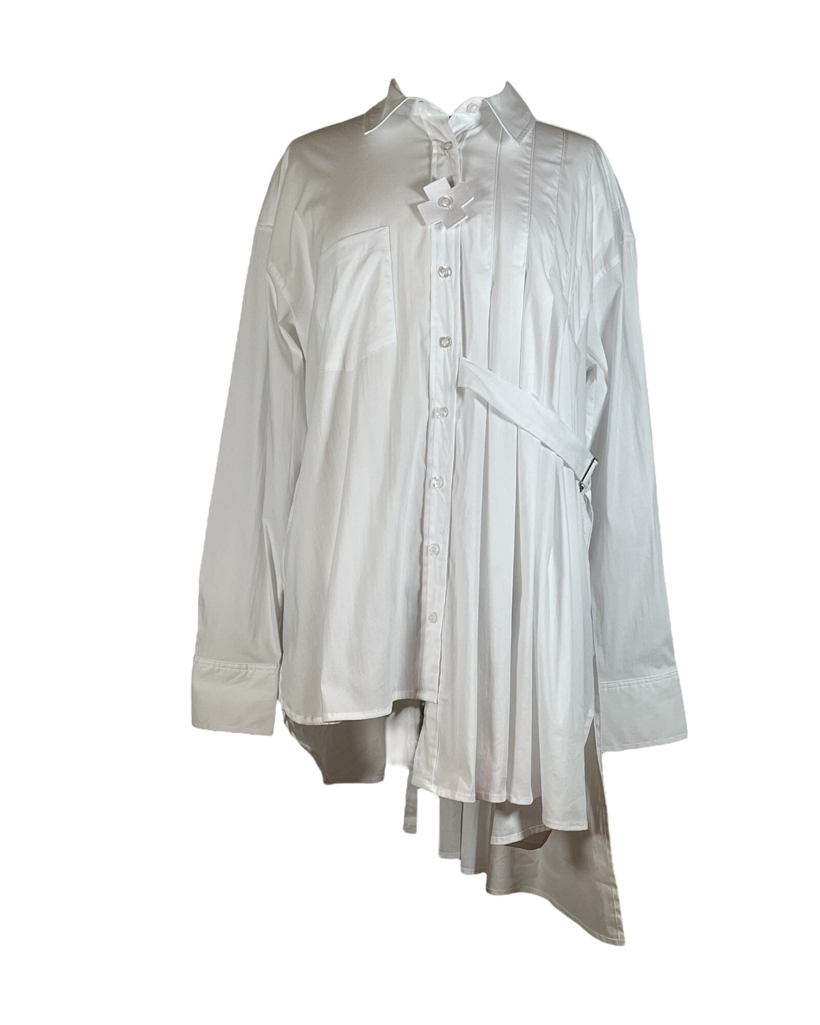 The Simple Wrinkle Bluse Plü White S 