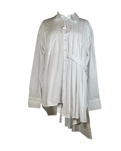 The Simple Wrinkle Bluse Plü White S 