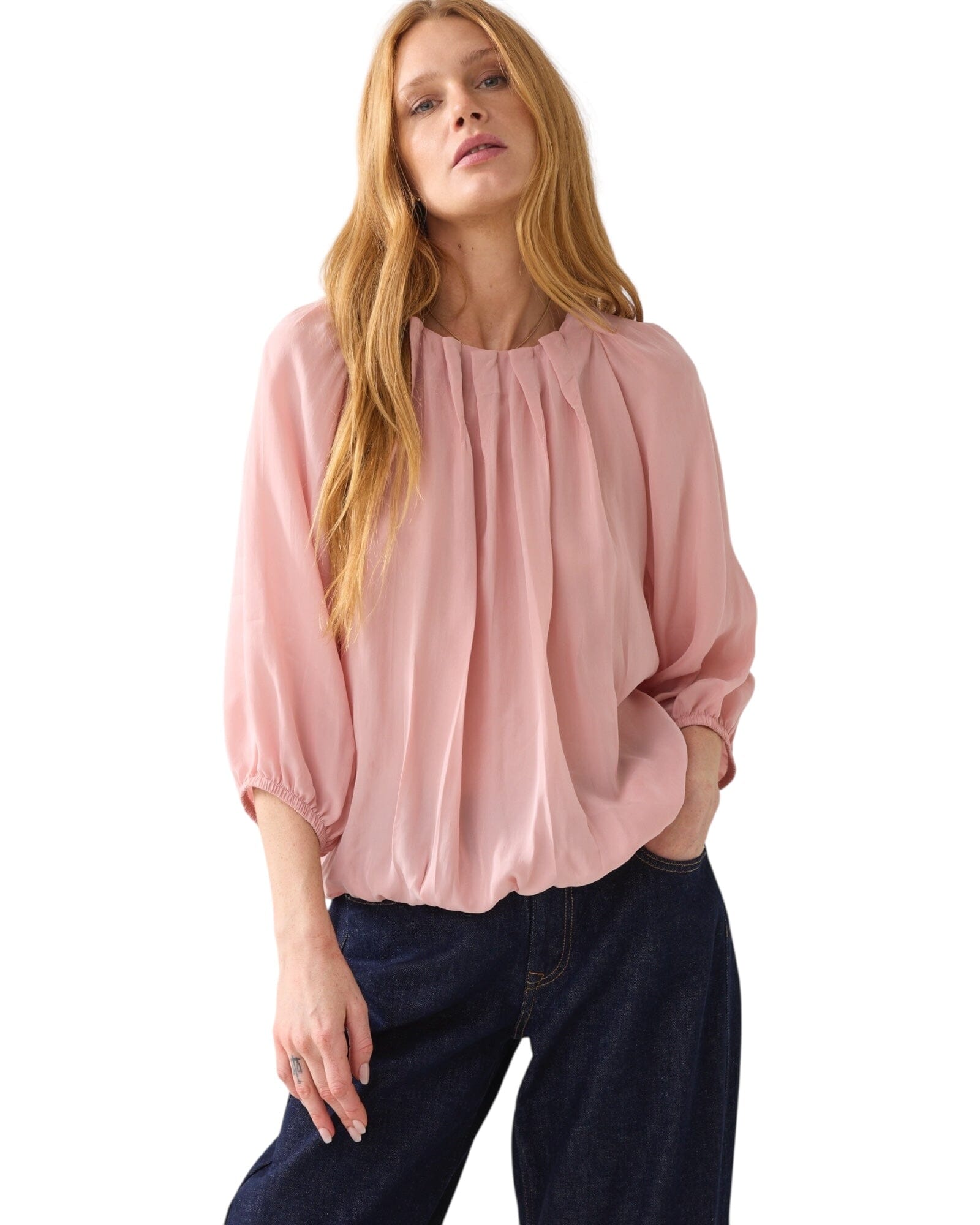 Top Cupro Bluse Summum Woman 523 Rose Quartz 36 