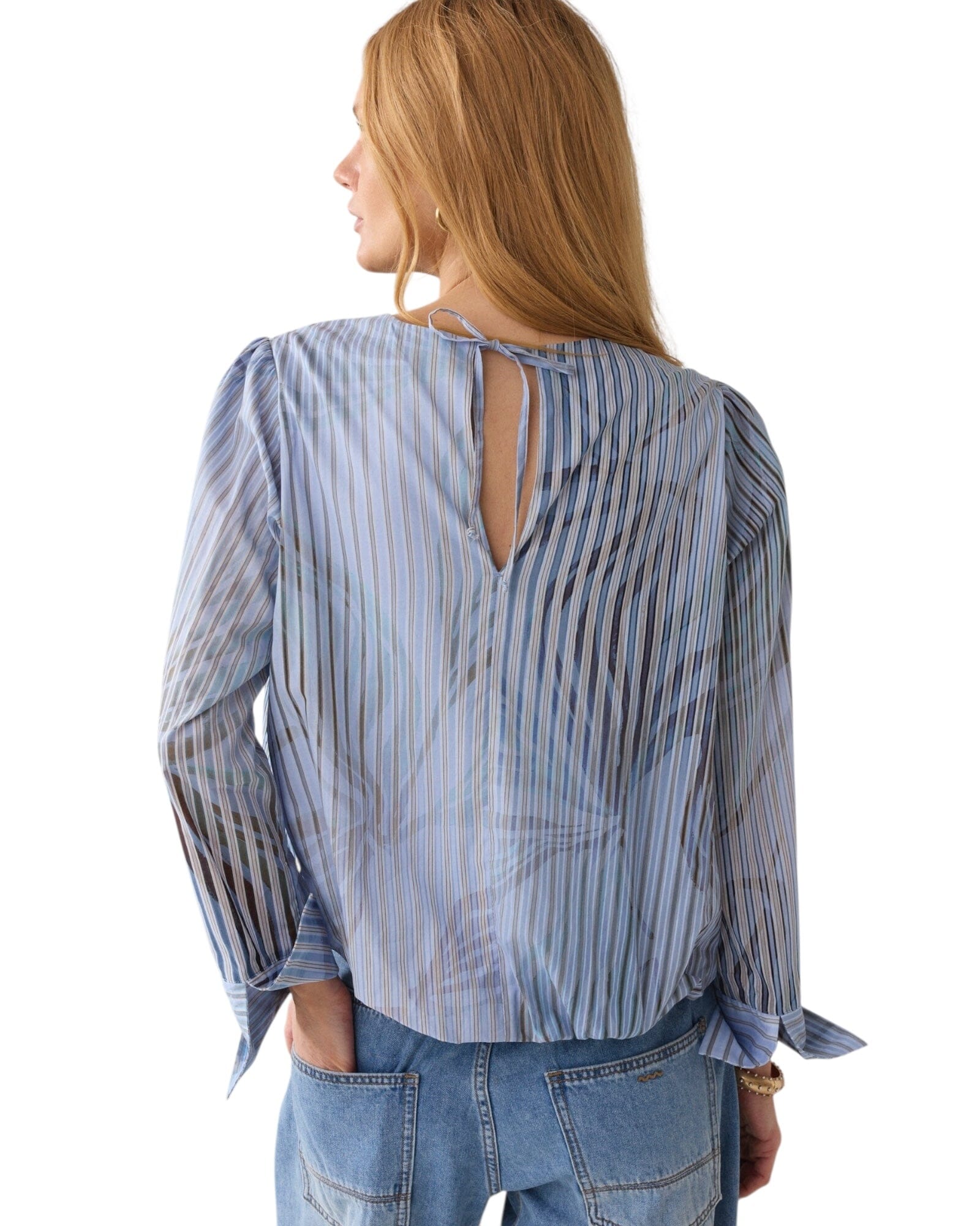 Top Flowers and Stripes Bluse Summum Woman 