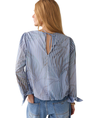 Top Flowers and Stripes Bluse Summum Woman 