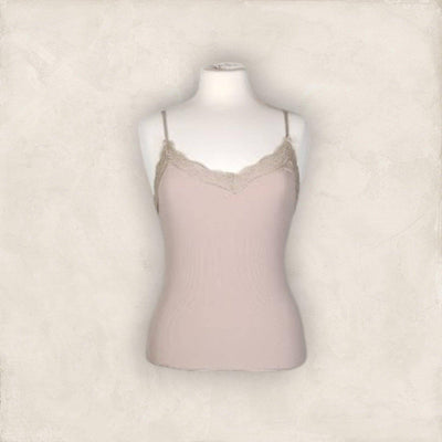 Top mit Spitze Top Olger Beige 