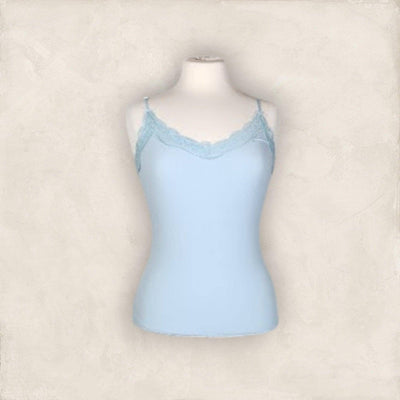 Top mit Spitze Top Olger Hellblau 