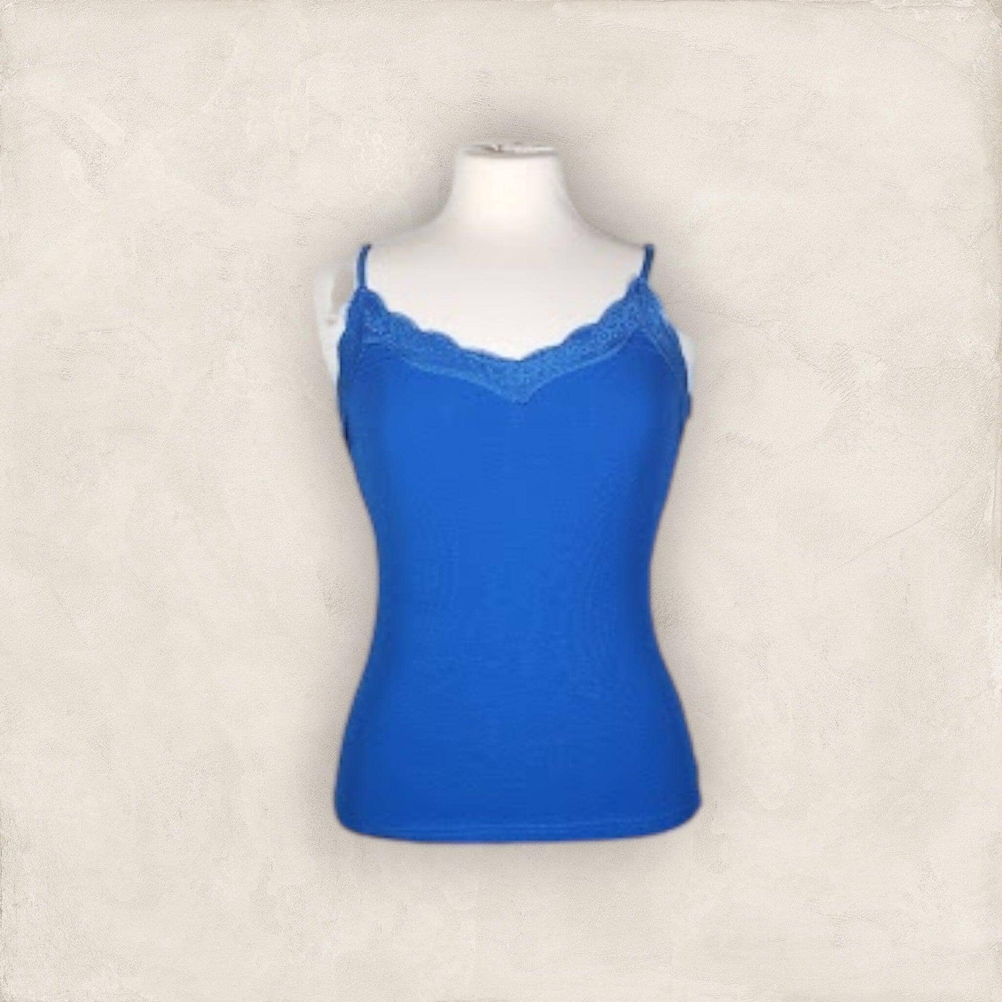 Top mit Spitze Top Olger Royalblau 