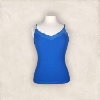 Top mit Spitze Top Olger Royalblau 