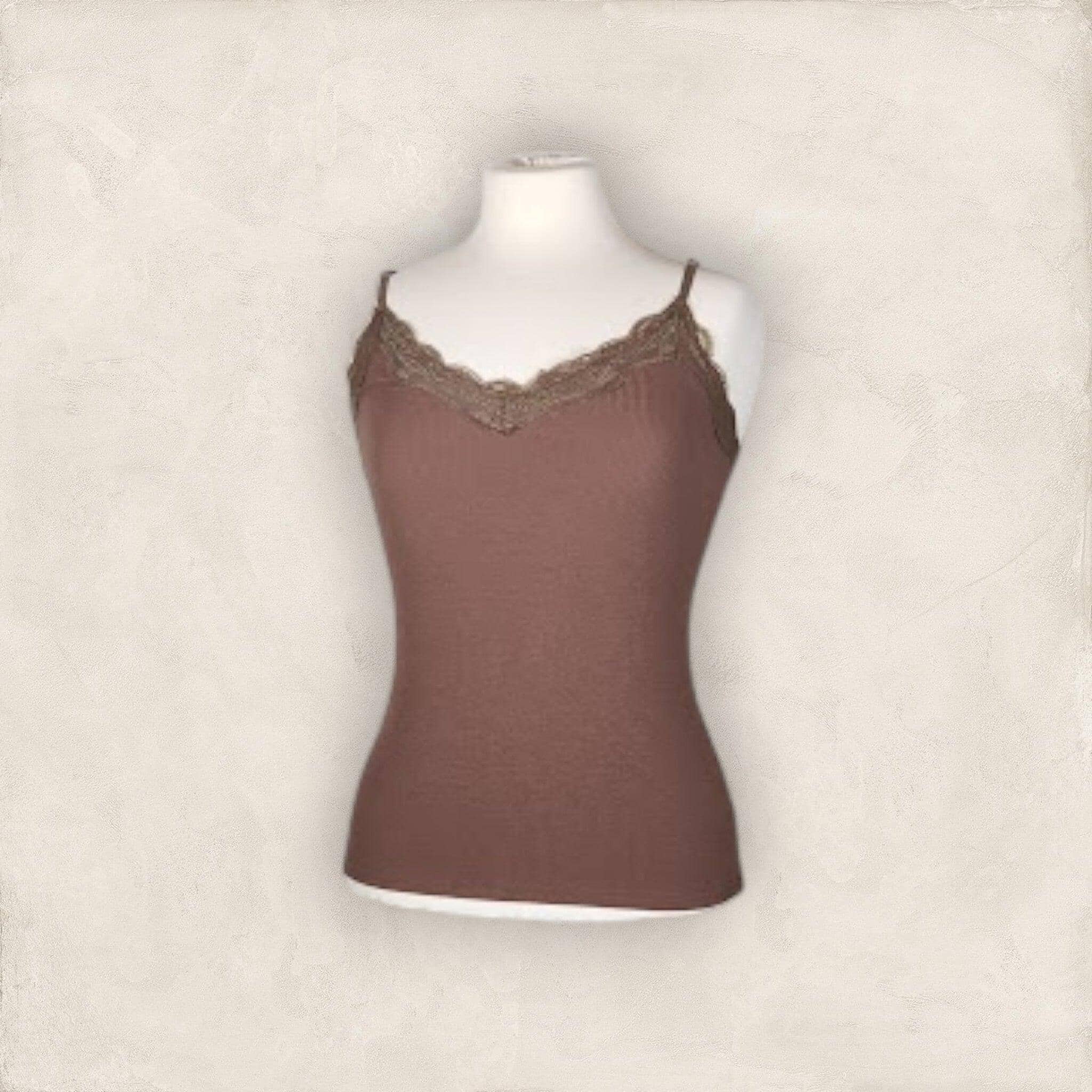Top mit Spitze Top Olger Tabacco 