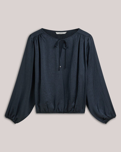 Top Silky Bluse Summum Woman 495 Midnight Blue 36 