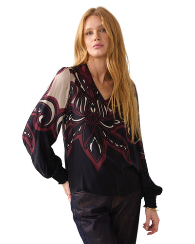 Top V-Neck Bluse Summum Woman 