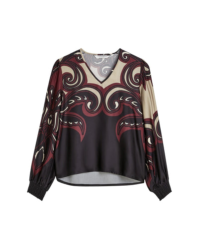 Top V-Neck Bluse Summum Woman 