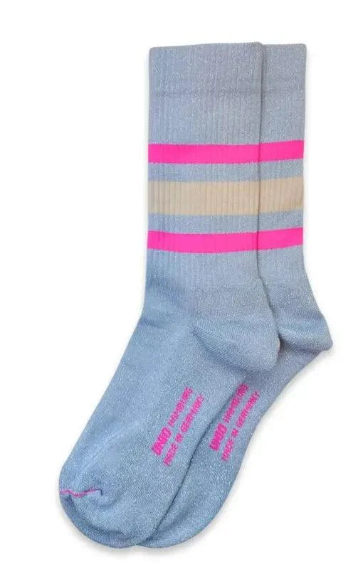 TORONTO GLITZI Socken UNIO Light Blue/Neon Pink/Toast 36-38 